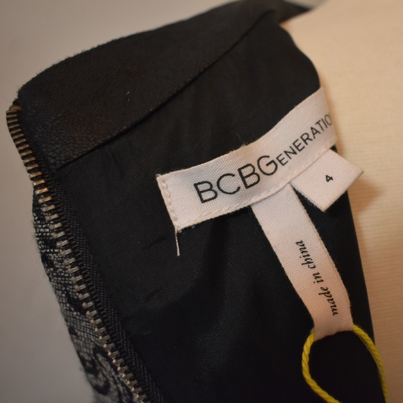 BCBG Printed Dress w/ Leather Striping - Picture 6 of 7